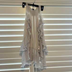 H & M sleeveless wrap, gray